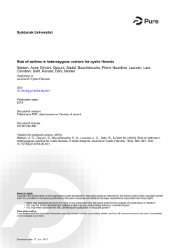 Syddansk Universitet Risk of asthma in heterozygous carriers