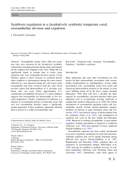 Symbiosis regulation in a facultatively symbiotic
