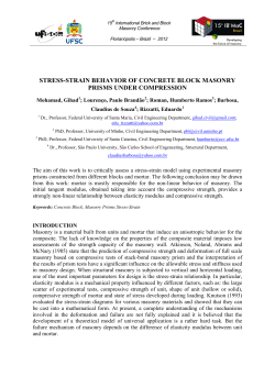 stress-strain behavior of concrete block masonry prisms under
