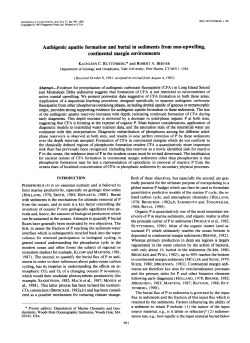 Authigenic apatite formation and burial in sediments from non