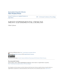 messy experimental designs