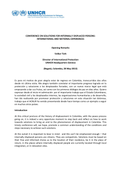 CONFERENCE ON SOLUTIONS FOR INTERNALLY