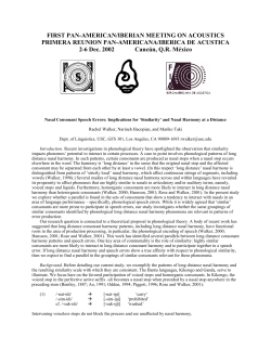 FIRST PAN-AMERICAN/IBERIAN MEETING ON ACOUSTICS