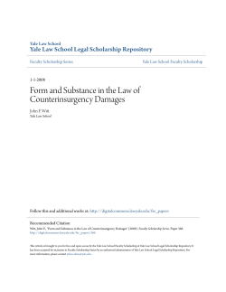 Form and Substance in the Law of Counterinsurgency Damages