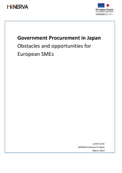 Government Procurement in Japan Obstacles - EU