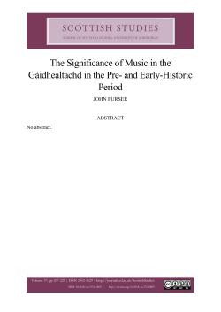 The Significance of Music in the Gàidhealtachd in the Pre