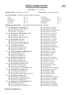 1999 69th NCAA Wrestling Tournament 3/18/1999 to 3/20/1999 at
