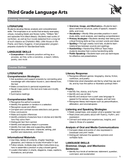 Third Grade Language Arts