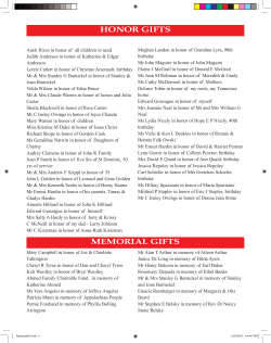 honor gifts memorial gifts - Christian Appalachian Project