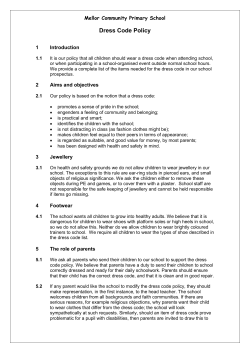 School Uniform Policy - Mellor Community Primary School
