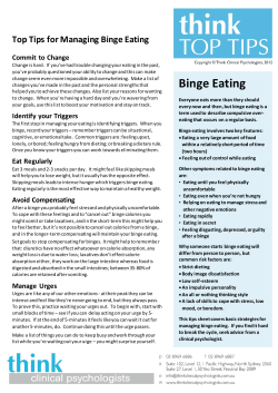 Binge Eating - Think Clinical Psychologists