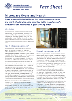Fact Sheet: Microwave Ovens and Health