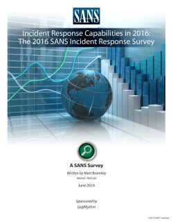 Incident Response Capabilities in 2016: The 2016