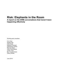 Risk Elephants in the Room - Institute and Faculty of Actuaries