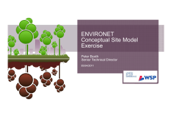 ENVIRONET Conceptual Site Model Exercise
