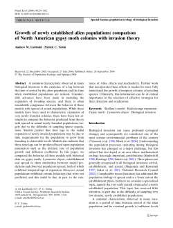 Growth of newly established alien populations: comparison of North