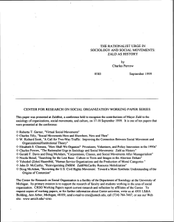 the rationalist urge in sociology and social movements: zald as