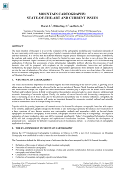 Mountain Cartography: State-Of-The