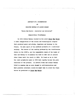 "Brave NewWorld - Revisited and Revisited" Edward