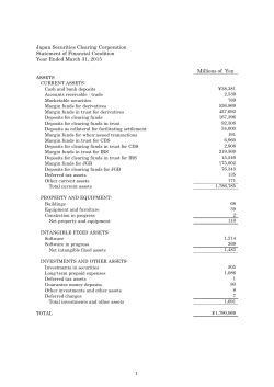 Japan Securities Clearing Corporation Statement of Financial