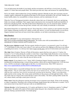 this organic yard - Town of North Kingstown