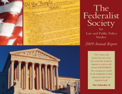 2009 Annual Report - The Federalist Society