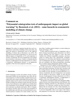 Comment on &ldquo;Polynomial cointegration tests of anthropogenic
