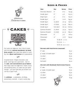Our Cake Brochure
