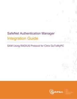 SafeNet Authentication Manager: Integration Guide