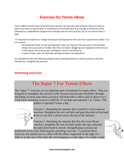 The Super 7 For Tennis Elbow