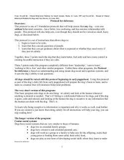 Protocol for deference - Deer Run Animal Hospital