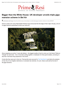 Bigger than the White House: UK developer