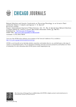 Natural Selection and Genetic Constraints on Flowering Phenology