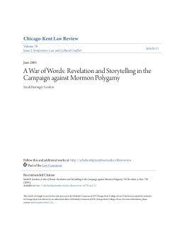 A War of Words: Revelation and Storytelling in the Campaign
