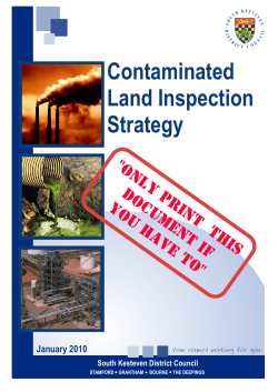 Contaminated Land Inspection Strategy