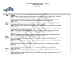 Geography and History of the World Pacing Guide 2016