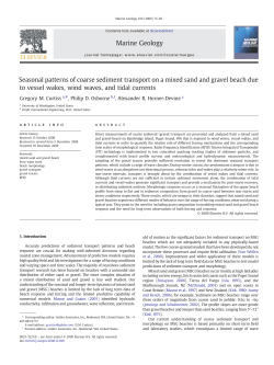 Seasonal patterns of coarse sediment transport on a mixed sand