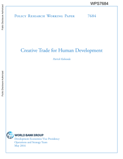 Creative Trade for Human Development