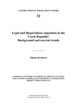 Legal and illegal labour migration in the Czech Republic