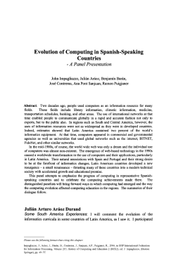 Evolution of Computing in Spanish-Speaking Countries