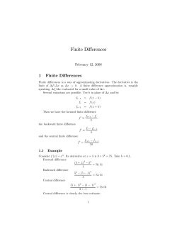 Introduction to finite differences