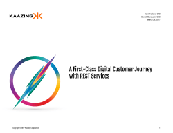 A First-Class Digital Customer Journey with REST Services