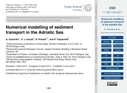 Numerical modelling of sediment transport in the Adriatic Sea
