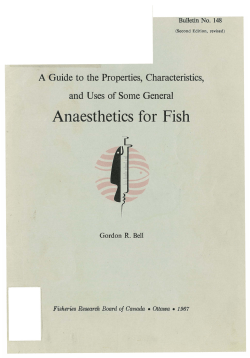 Anaesthetics for Fish