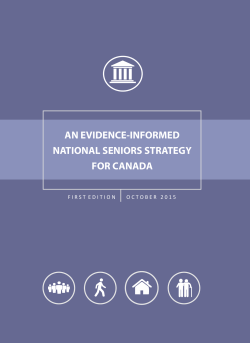 An evidence-informed national seniors strategy for Canada