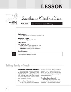 Zacchaeus Climbs a Tree