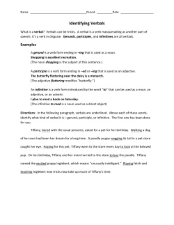 Identifying Verbals