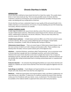 Chronic Diarrhea in Adults