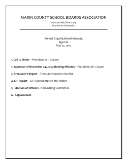 MARIN COUNTY SCHOOL BOARDS ASSOCIATION Annual