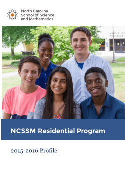 NCSSM Residential Program - North Carolina School of Science